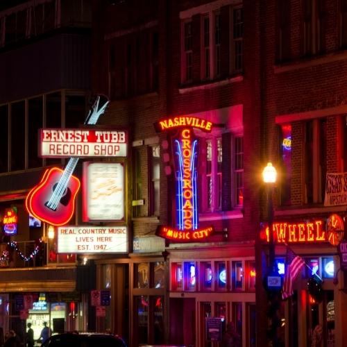 Exterior of Crossroads live music venue in Nashville, TN.