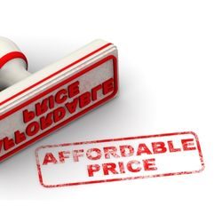 A red rubber stamp with the words "Affordable Price".